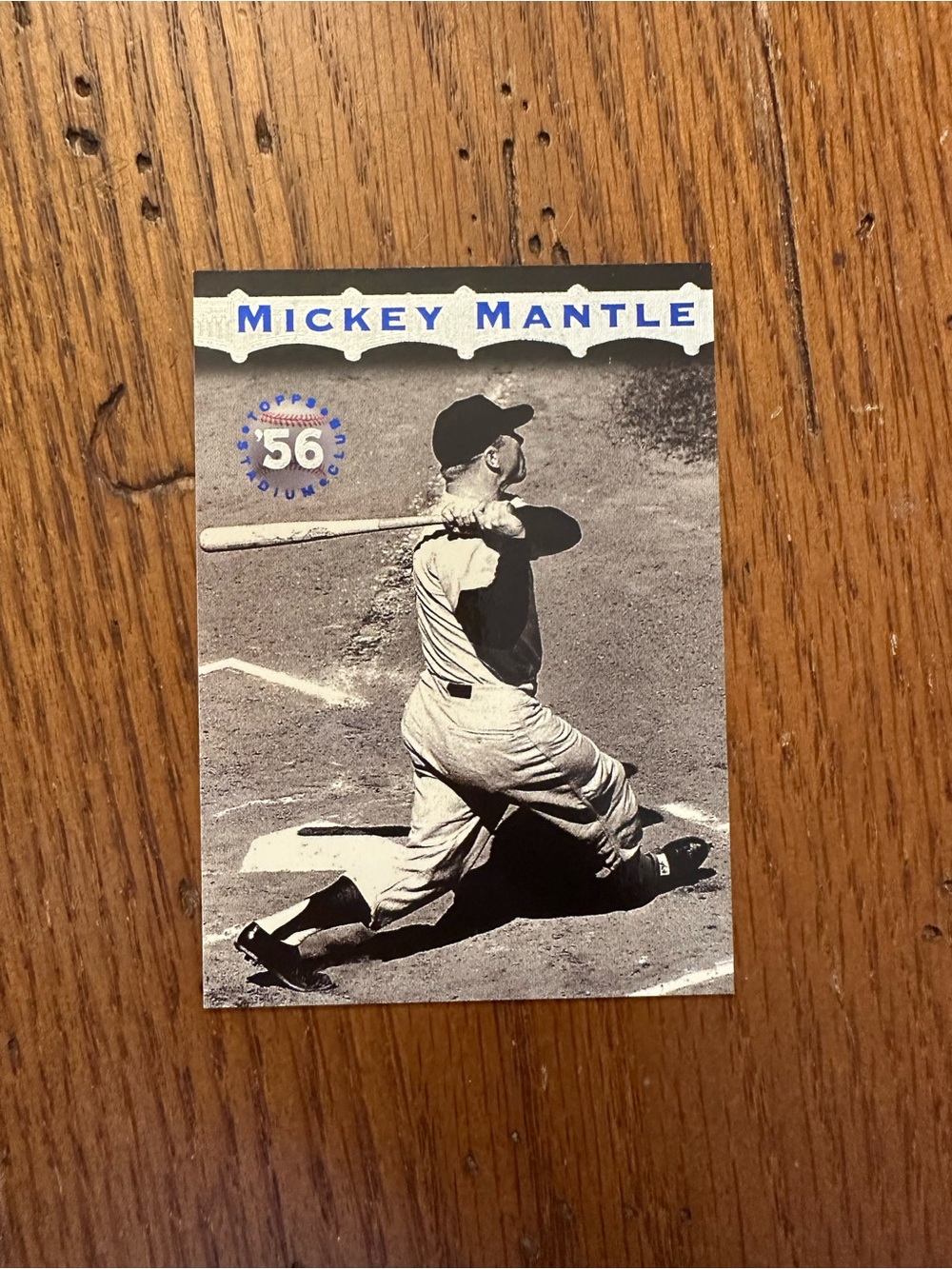 Mickey Mantle Baseball Card - Black & White